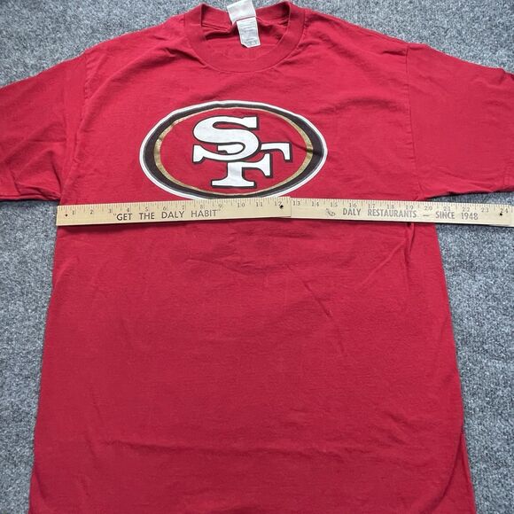 San Francisco 49ers Shirt Mens Large Red Frank Gore NFL Football Team Apparel Lg - Picture 8 of 16